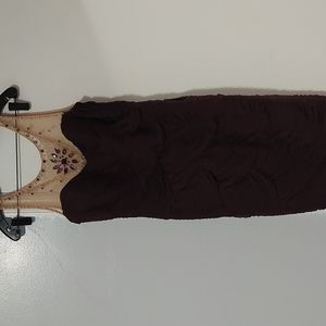 Adrianna papell collection bodycon dress with pearl and mesh on upper body